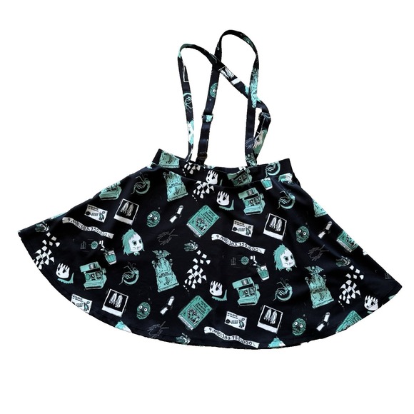 Hot Topic Dresses & Skirts - Hot Topic Beetlejuice Skirt Suspenders‎ Women's Size L